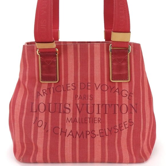 LOUIS VUITTON Red Tote Bag - Picture 1 of 8